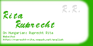 rita ruprecht business card